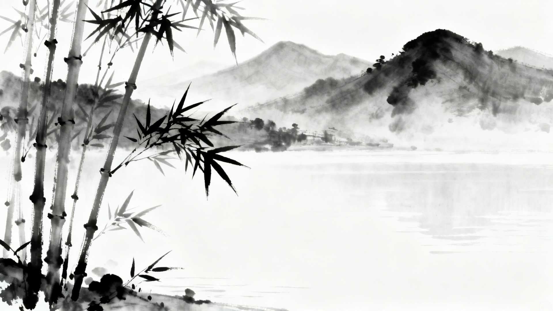 水墨山水背景